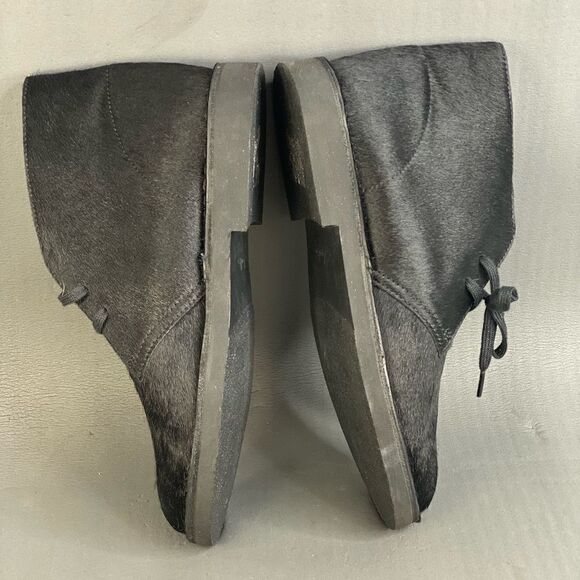 Clarks Womens Desert Genuine Calf Hair black Chukka boot shoes size 10 - Picture 6 of 9